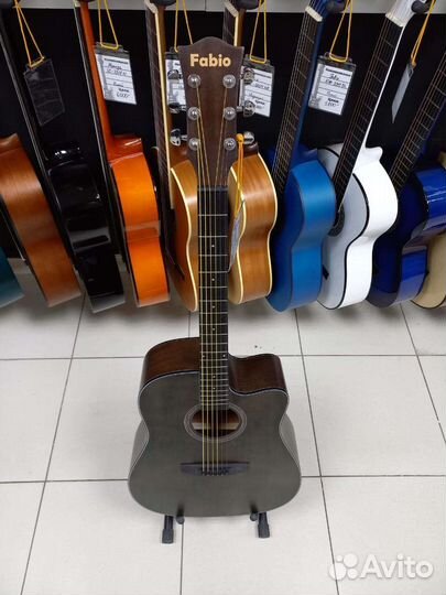 Акустическая гитара Fabio 41' Черная Новая
