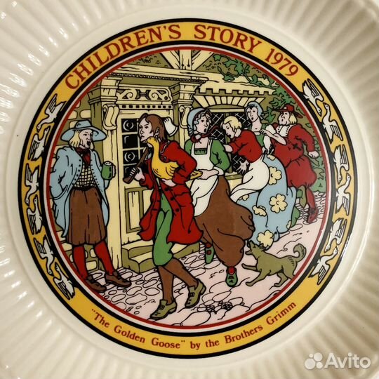 Винтаж тарелка Золотой гусь Гримм Wedgwood Веджвуд