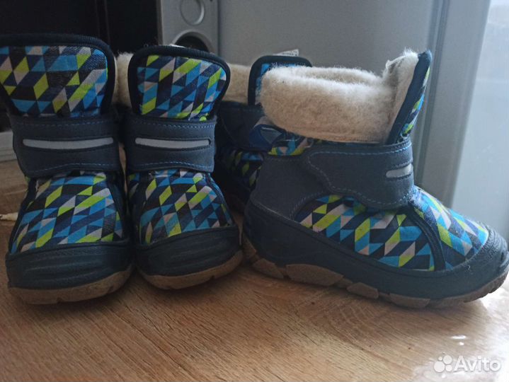 Ботинки зимние детские 25 26 размер для двойни