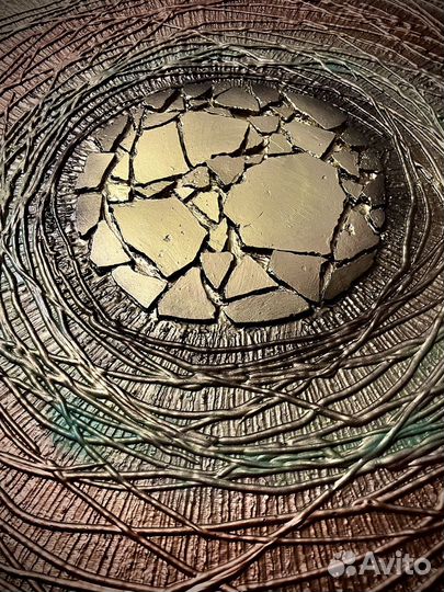 Скульптурная интерьерная картина (панно)