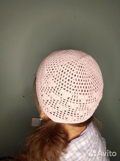 Шапка женская вязаная летняя