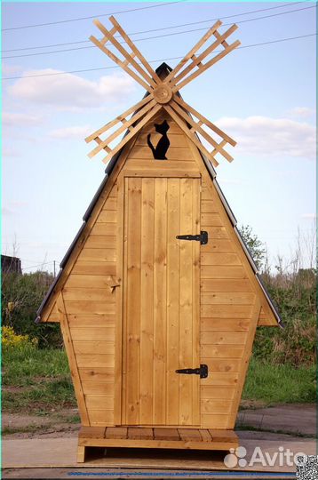 Уличный туалет деревянный JWL463