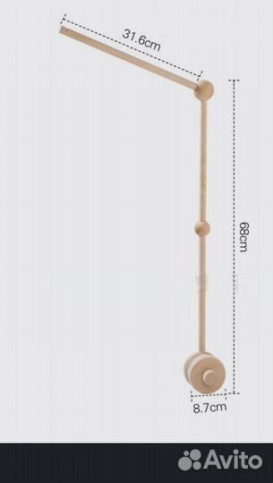 Мобиль на кроватку деревянный