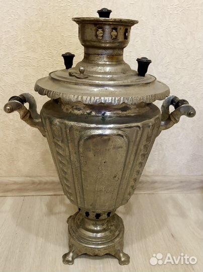 Самовар на дровах. гранная рюмка. тула. 1953