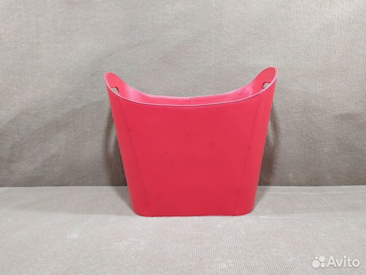 Дровница. Красная. Экокожа. (1)