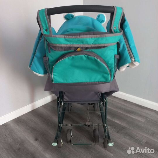 Детские санки коляска с колесами