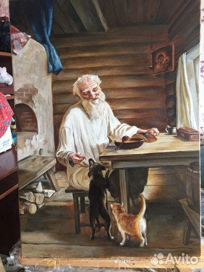 Превосходный портрет маслом, на холсте