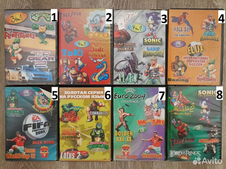 Картриджи Sega много-вки староделы из 90-х (13 шт)