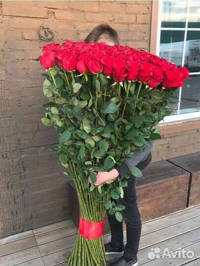 Высокие розы гиганты, букет цветов розы 1-1,5м