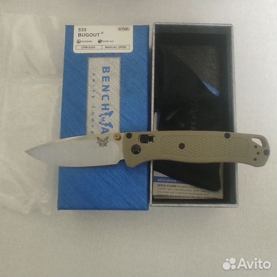 Нож benchmade bugout 535 хаки нейлон