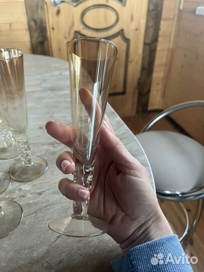 Бокалы для шампанского перламутровые