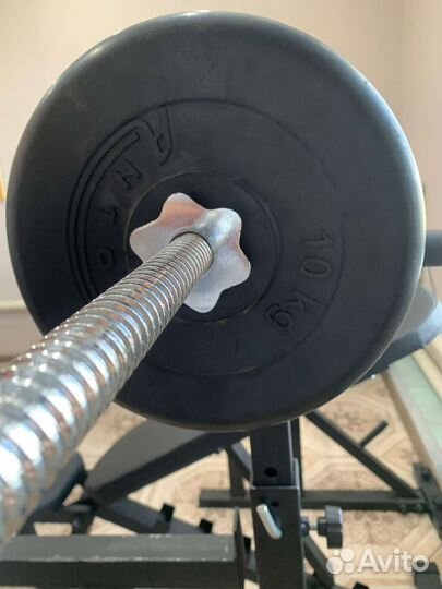 Скамья для жима со стойками и штангой