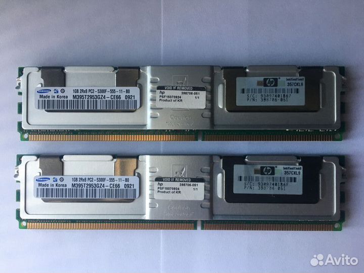 Модуль памяти samsung FB-dimm DDR2 1Gb 398706-051