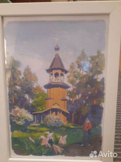 Картина акварель в раме