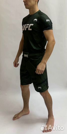 Комплект- (футболка и шорты) UFC Green