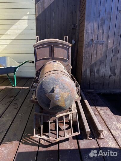 Мангал-коптильня поезд