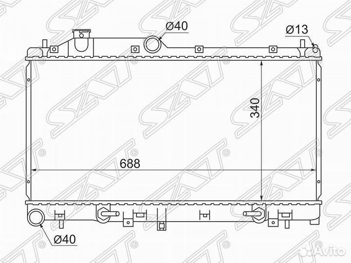 Радиатор охлаждения Субару Импреза 07