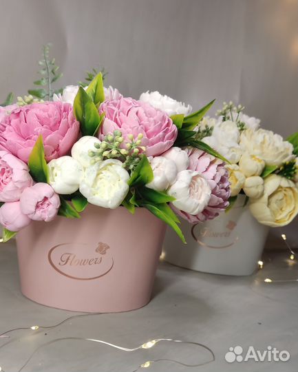 Мыльный букет/ Букет из мыла / Пионы,розы,герберы