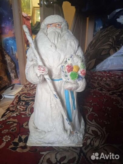 Папье Маша ватный дед мороз СССР