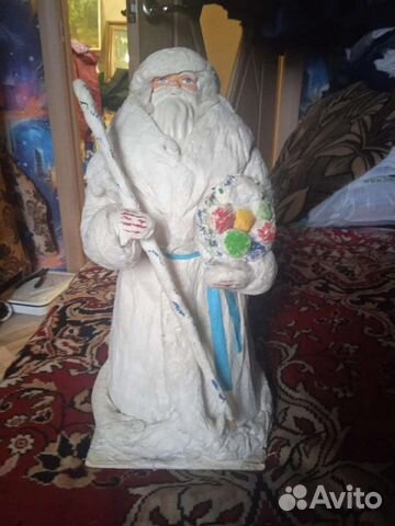 Папье Маша ватный дед мороз СССР