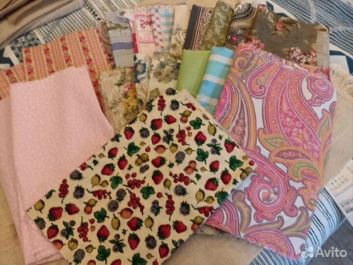 Отрезы ткани пакетом для рукоделия