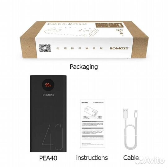 Power Bank Romoss 40000 Mah Новый