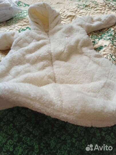 Три махровых детских: комбинезоны и конверт