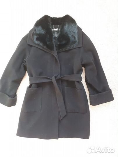 Пальто кашемир с норкой 46-48