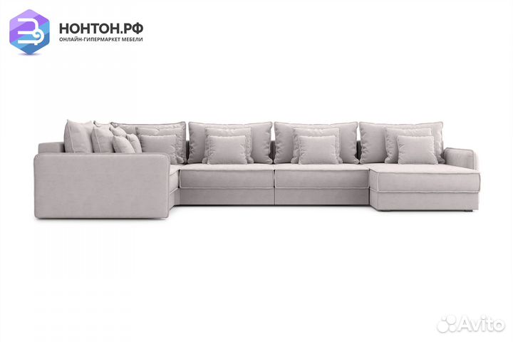 Диван п-образный тик-так Антей бежевый