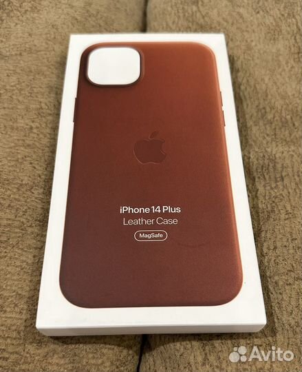 Чехол Apple Leather Case iPhone 14 Plus оригинал