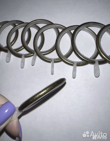 Кольца для карниза металлические