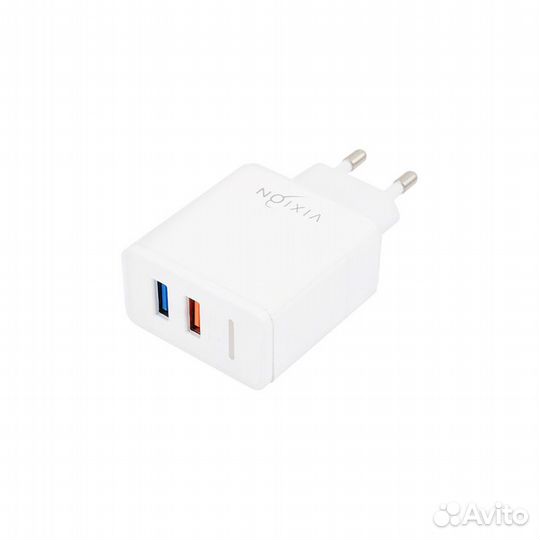 Блок питания vixion H2c 2xUSB QC 3.0 2.4A+Type-C