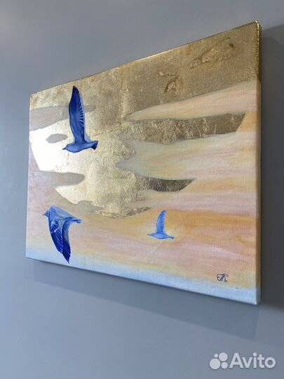 Интерьерная картина с поталью