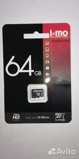 Карта памяти 64 Гб MicroSD