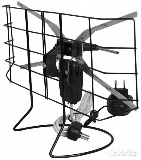 Антенна комнатная с мощным усилителем для цифр. тв