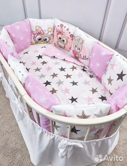 Комплект Бортики и одеяло в детскую кроватку новые