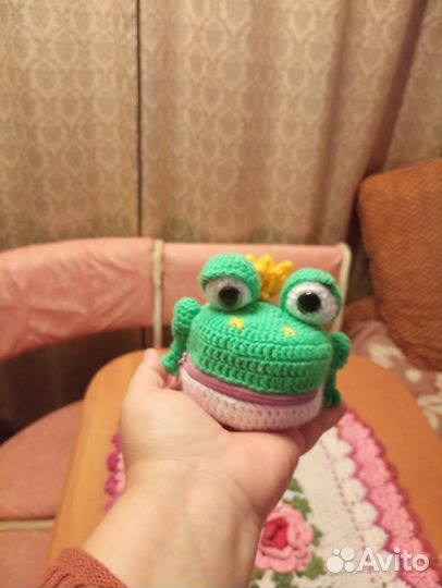 Вязаная монетница, таблетница, мини-сумочка