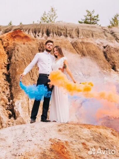 Цветной дым для гендер пати