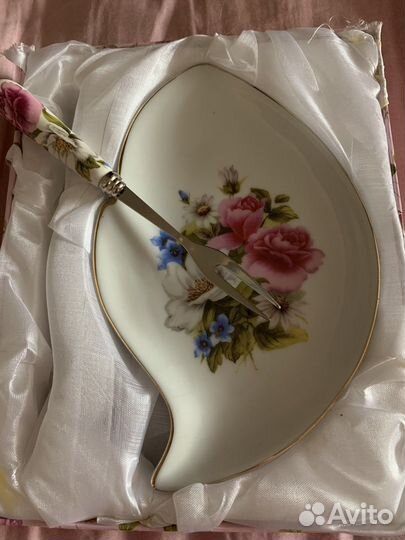 Тарелочка для лимона с вилкой