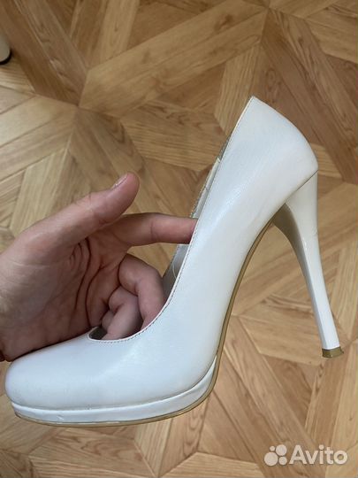 Туфли лодочки 37 свадебные белые