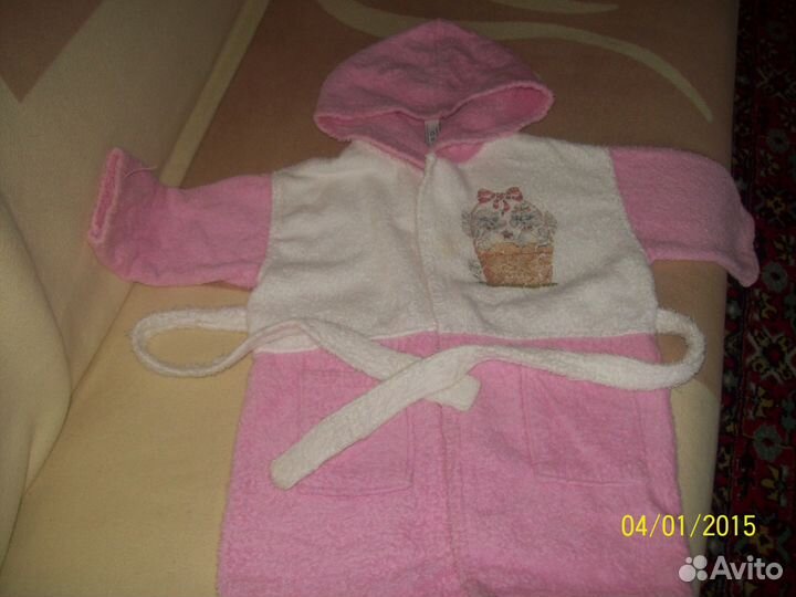 Халатик махра х/б размер от 2 до 4-5 лет