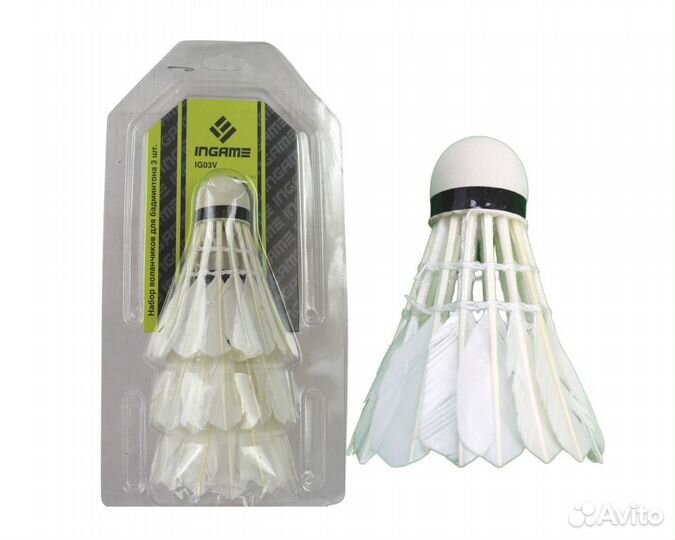 Воланы для бадминтона Ingame Ig03V перьевые