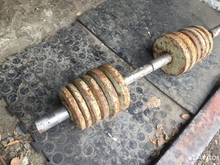 Штанга гриф блины бу