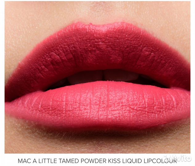 Жидкая розовая матовая помада Mac a little tamed