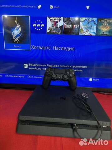 Playstation 4 Slim 1 TB с Топовыми играми