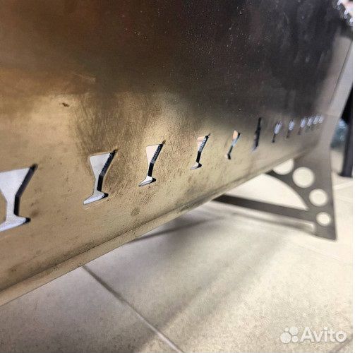 Разборный мангал, 3 мм толщина, некрашеный