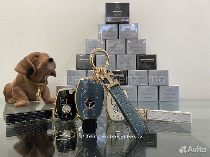 Чехол для ключа Мерседес Бенц с ремешком