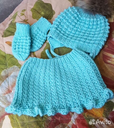 Комплект шапка и снуд