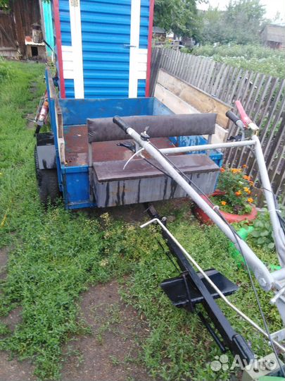 Мотоблок с телегой