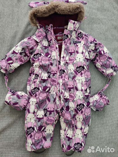 Зимний комбинезон для девочки 86